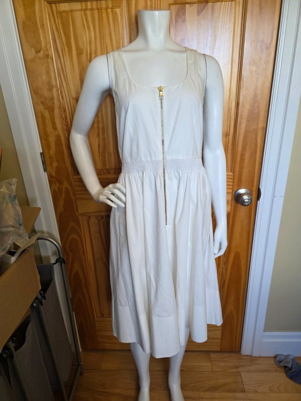 💛 62. J. Crew Size 14T White Zippered Dress